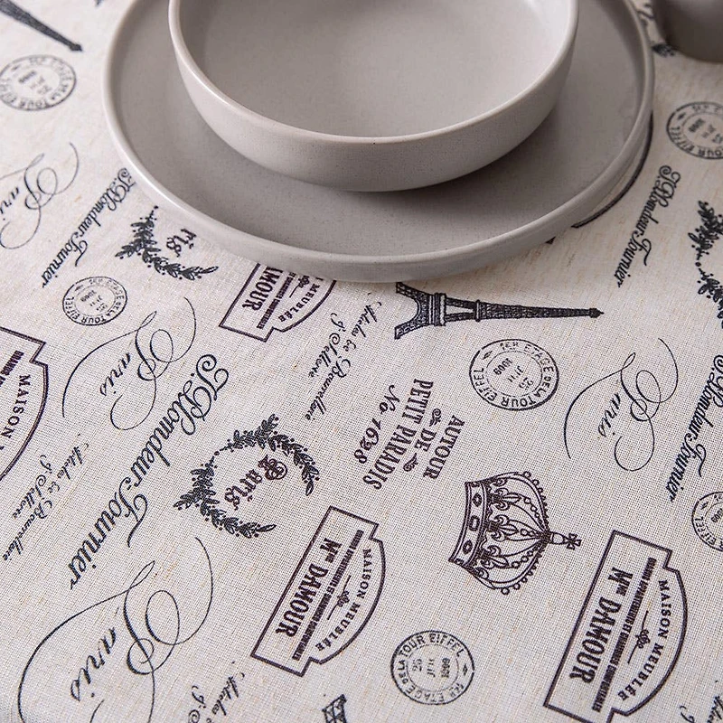 Harman Printed 'Paris Passport' Linen Tablecloth (60x90")