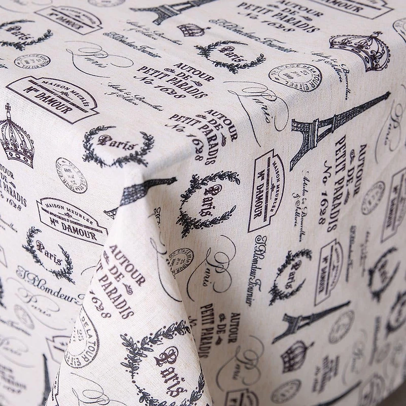 Harman Printed 'Paris Passport' Linen Tablecloth (60x90")