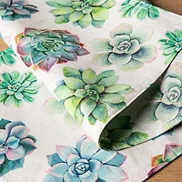 Harman Printed 'Succulent' Linen Table Runner