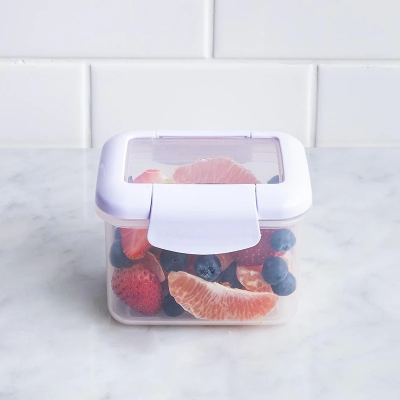 Locksy Click 'N' Go 440ml Snack Container (White)