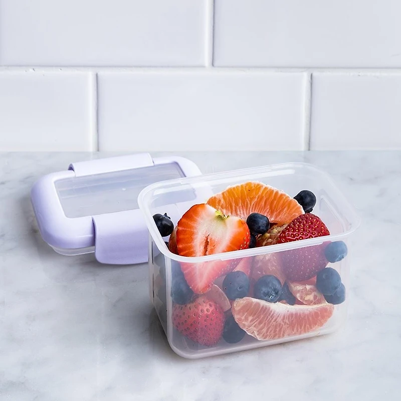 Locksy Click 'N' Go 440ml Snack Container (White)