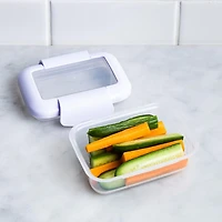 Locksy Click 'N' Go 174ml Snack Container  (White)