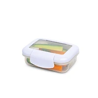 Locksy Click 'N' Go 174ml Snack Container  (White)