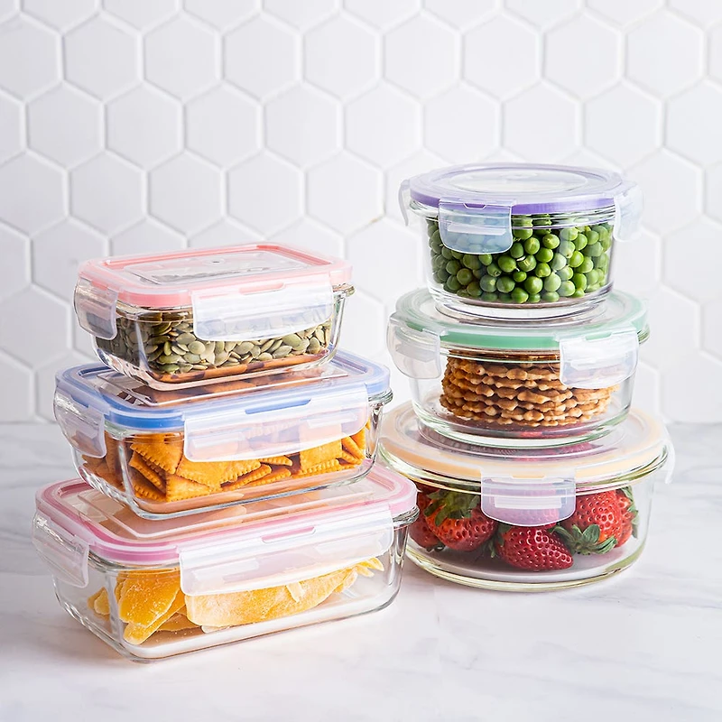 KSP Clip It Glass Storage Container Combo Set of 12