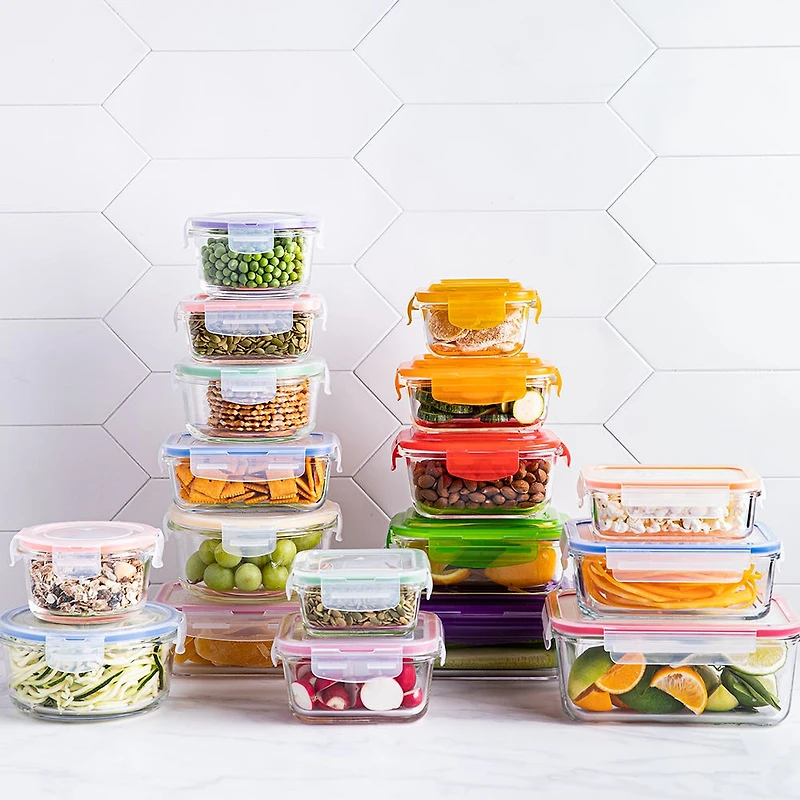KSP Clip It Glass Storage Container Combo Set of 12