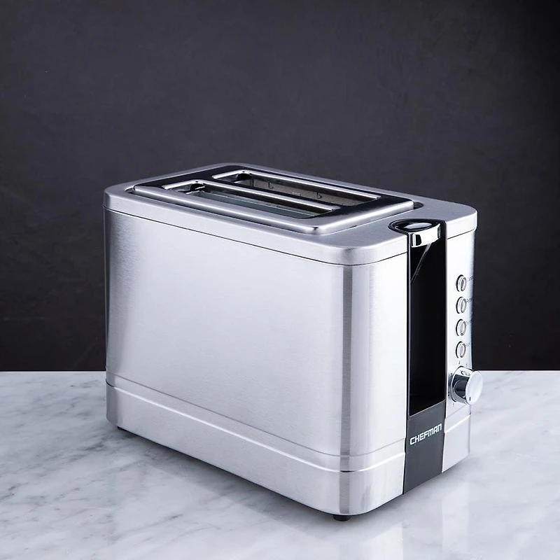 Chefman Pop-Up Wide Slot Toaster (St/St - Black)
