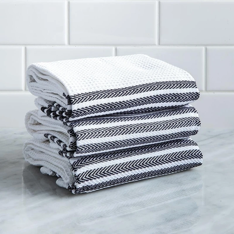 Harman Premium Quality Kitchen Towel - Set of 3 (Black)