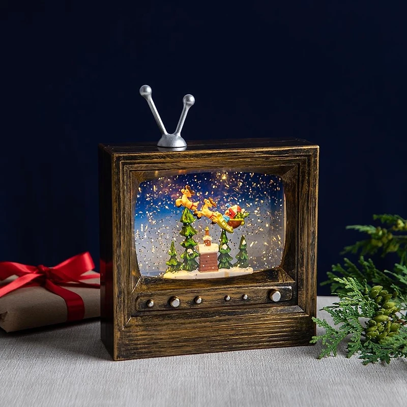 KSP Christmas Wonder 'TV Santa' LED Snow Globe