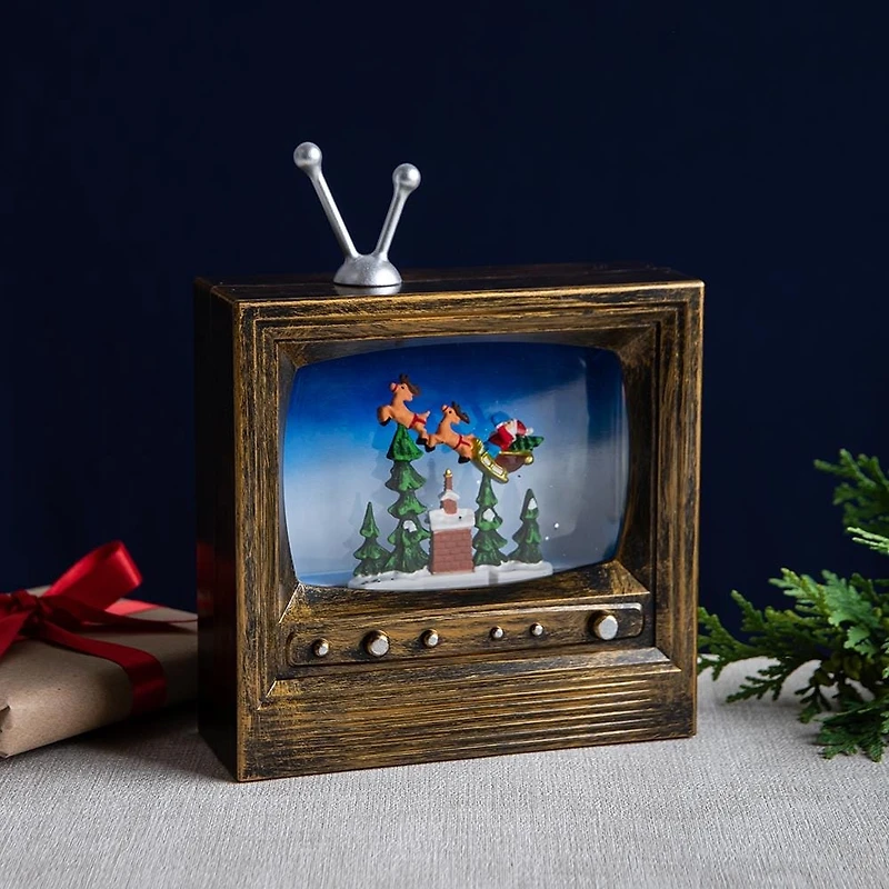 KSP Christmas Wonder 'TV Santa' LED Snow Globe