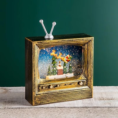 KSP Christmas Wonder 'TV Santa' LED Snow Globe