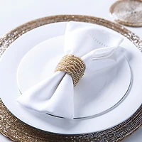 KSP Glitz Beaded Napkin Ring (Champagne Gold)