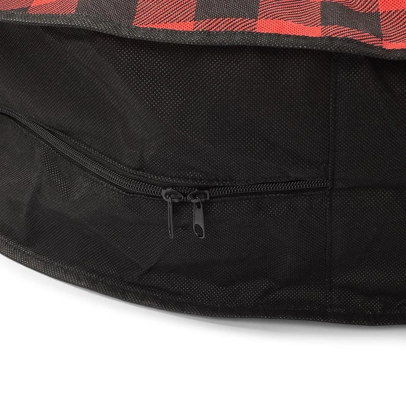 KSP Christmas Soft Storage 'Buffalo Check' Wreath Bag (Black/Red)