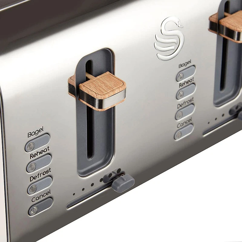 Swan Nordic Toaster 4-Slice (Cream/Stainless Steel)
