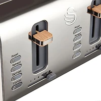 Swan Nordic Toaster 4-Slice (Cream/Stainless Steel)