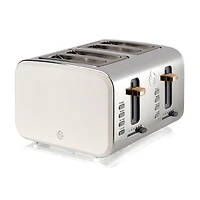 Swan Nordic Toaster 4-Slice (Cream/Stainless Steel)