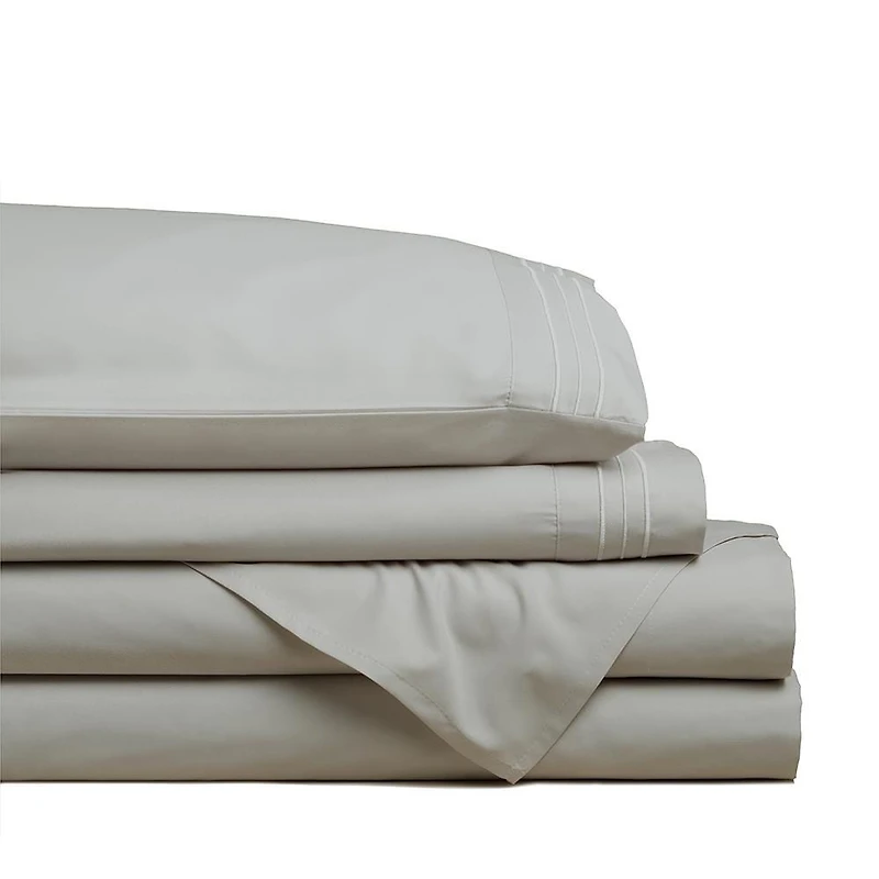 Hotel & Home Ultra-Soft Microfiber Queen Sheet - Set of 4 (Light Grey)