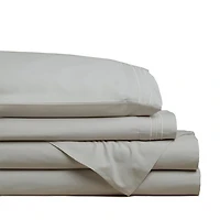 Hotel & Home Ultra-Soft Microfiber Queen Sheet - Set of 4 (Light Grey)