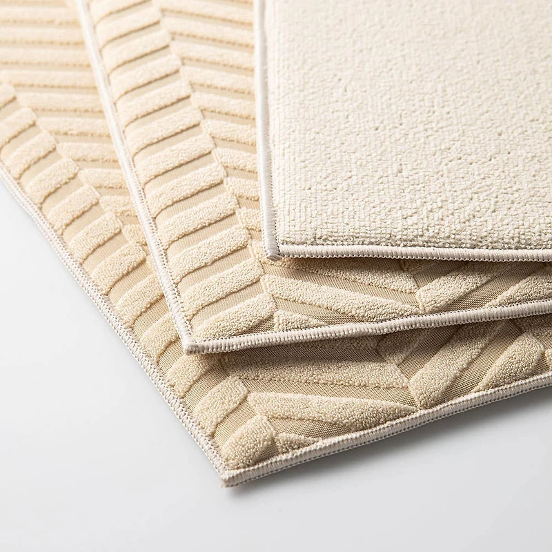 KSP Luxedry Herringbone Microfiber Dish Drying Mat - S/3 (Beige)