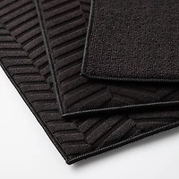 KSP Luxedry Herringbone Microfiber Dish Drying Mat - Set/3 (Black)