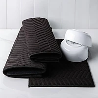 KSP Luxedry Herringbone Microfiber Dish Drying Mat - Set/3 (Black)