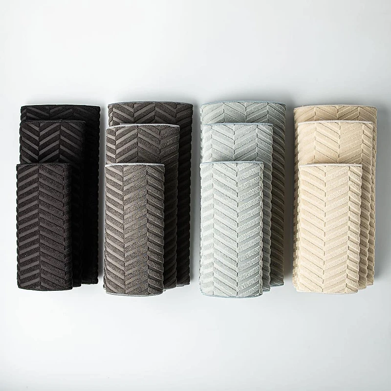 KSP Luxedry Herringbone Microfiber Dish Drying Mat - Set/3 (Black)