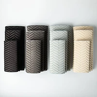 KSP Luxedry Herringbone Microfiber Dish Drying Mat - Set/3 (Black)