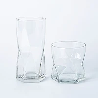 Libbey Tumbler & Rocks 'Rhombus' Combo - Set of 16 (Clear)