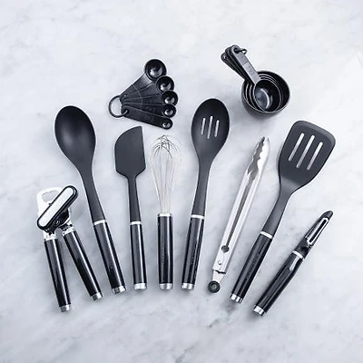 KitchenAid Classic Culinary Gadget and Tool - Set of 17 (Black)