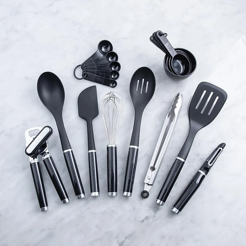 KitchenAid Classic Culinary Gadget and Tool - Set of 17 (Black)