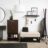 KSP Toby Shoe Cabinet 2-Drawer (Mocha)