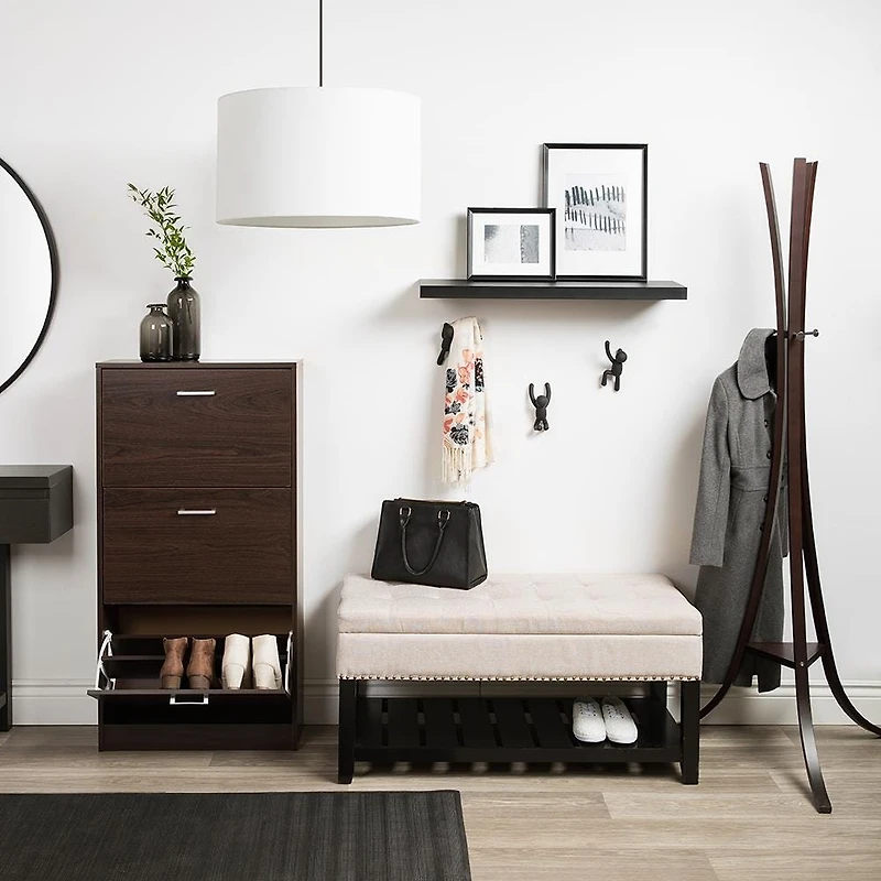 KSP Toby Shoe Cabinet 3-Drawer (Mocha)