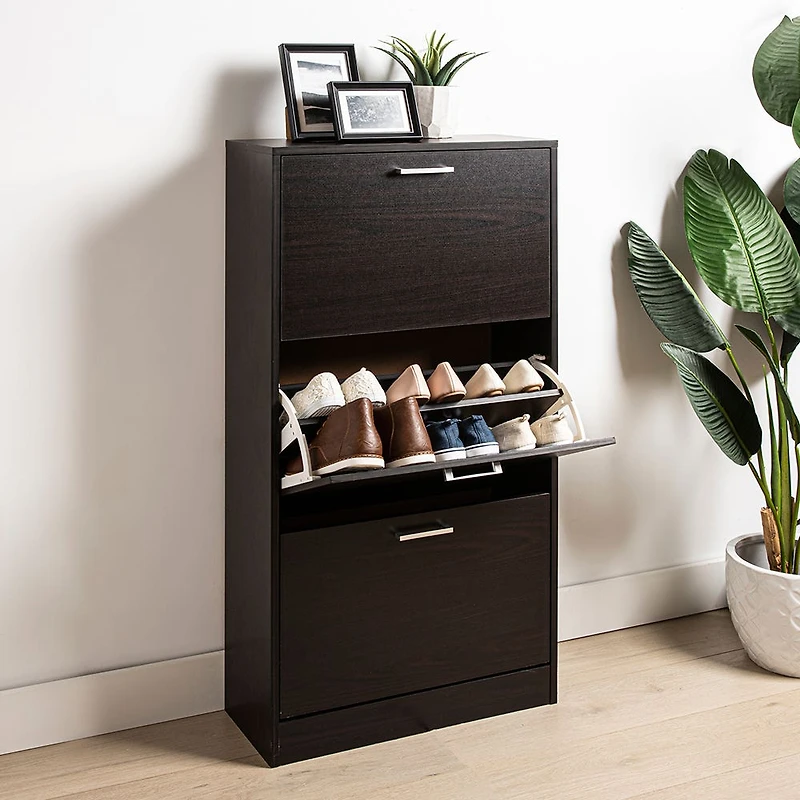 KSP Toby Shoe Cabinet 3-Drawer (Mocha)