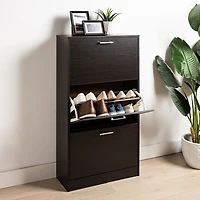 KSP Toby Shoe Cabinet 3-Drawer (Mocha)