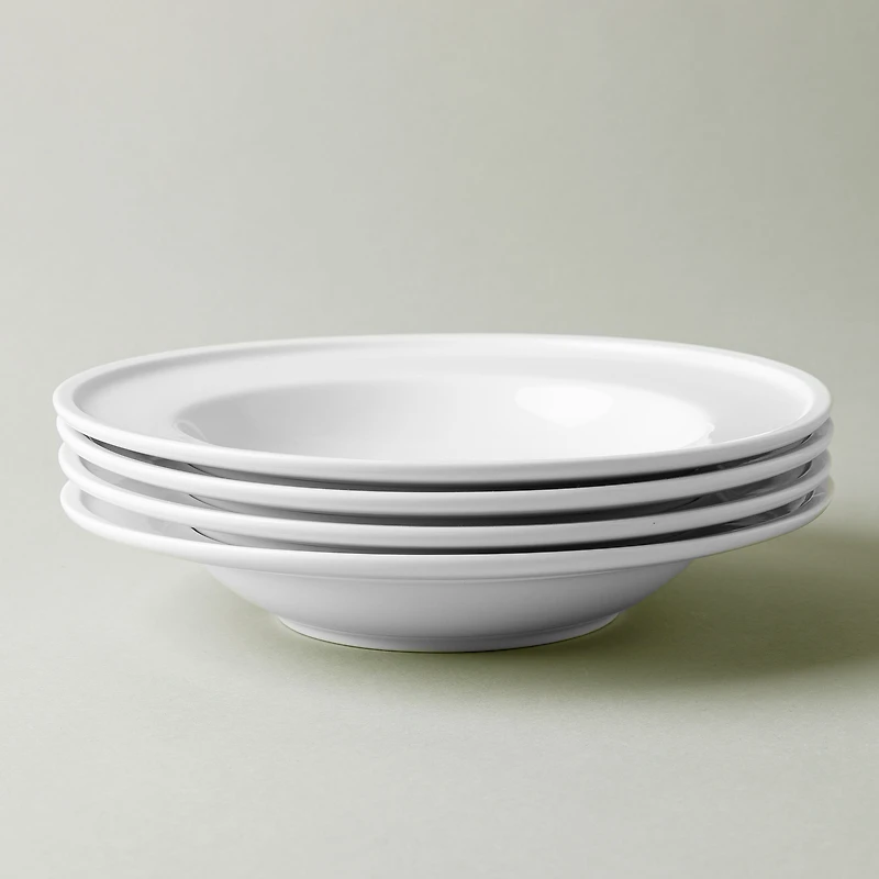 A La Carte 'Bergen' Porcelain Soup and Pasta Plate (White)