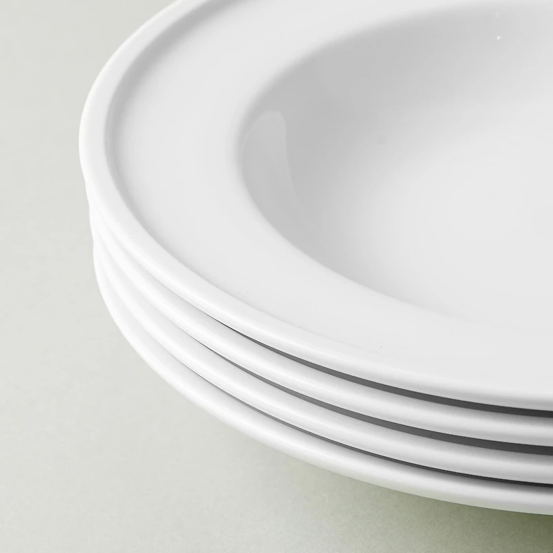 A La Carte 'Bergen' Porcelain Soup and Pasta Plate (White)