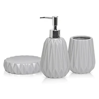 Harman Gem Ceramic Bath Accessory Combo - Set of 3 (Grey)