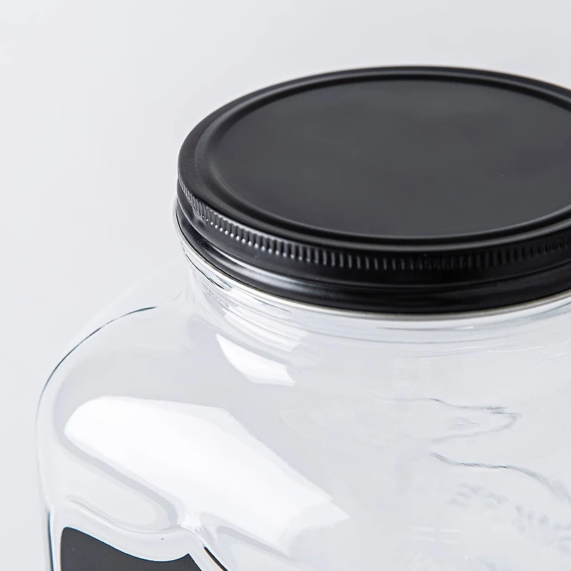KSP Oldtyme 'Chalkboard' Glass Beverage Dispenser (Clear/Black)