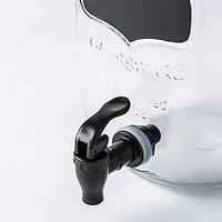 KSP Oldtyme 'Chalkboard' Glass Beverage Dispenser (Clear/Black)