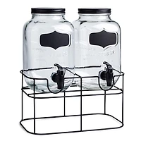 KSP Oldtyme 'Chalkboard' Beverage Dispenser Stand - Set of 2