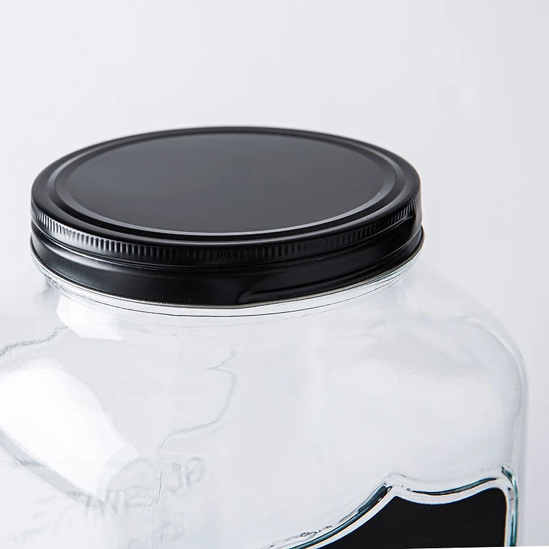 KSP Oldtyme 'Chalkboard' Beverage Dispenser with Stand (Clear/Black)