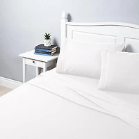 Hotel & Home Ultra-Soft Microfiber King Sheet - Set of 4 (White)