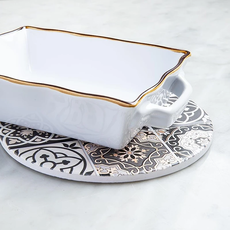 KSP Ceramica 'Spanish Tile' Ceramic Trivet (Grey)