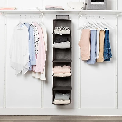 KSP Linea '6-Shelf' Hanging 6-Shelf Org. (Grey) 30 cm sq. x 127 cm