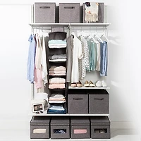 KSP Linea '6-Shelf' Hanging 6-Shelf Org. (Grey) 30 cm sq. x 127 cm