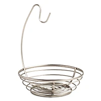 KSP Orbit Banana Hanger Fruit Basket (Matte Nickel) 10" dia x 13.5"