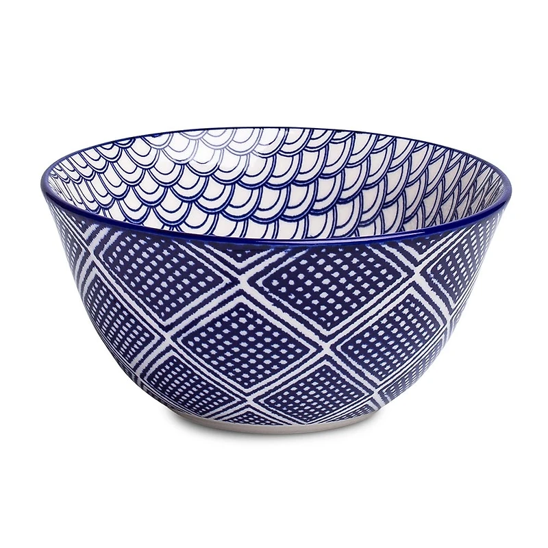 KSP Oishi 'Waves' Stoneware Bowl - Small (Navy)