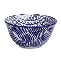 KSP Oishi 'Waves' Stoneware Bowl - Small (Navy)