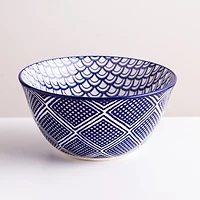 KSP Oishi 'Waves' Stoneware Bowl - Small (Navy)
