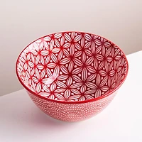 KSP Oishi 'Sakura' Stoneware Bowl - Small (Red)