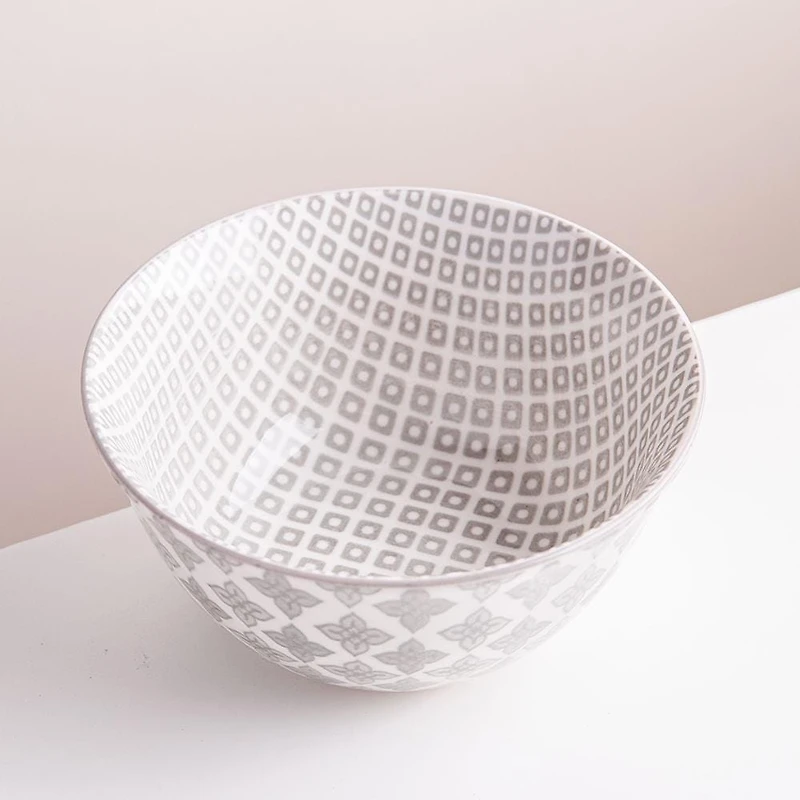 KSP Oishi 'Diamond' Stoneware Bowl - Small (Grey)